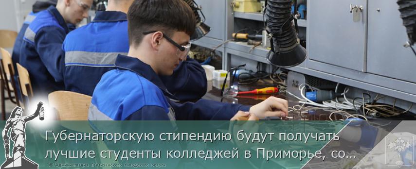 Губернаторскую стипендию будут получать лучшие студенты колледжей в Приморье, сообщает www.primorsky.ru